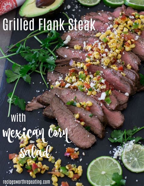 Grilled Flank Steak With Mexican Corn Salad Recipe