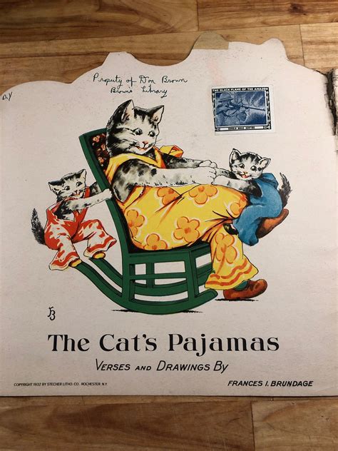 1932 The Cats Pajamas By Frances Brundage Colorful And Fun Cat Lovers