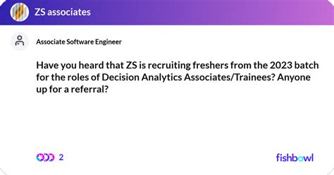 Have You Heard That Zs Is Recruiting Freshers From Fishbowl