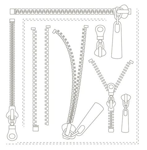 Realistic Zipper Drawing Zippers Royalty Free Zippers Vector Images