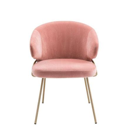 Kinley Nude Velvet Dining Chair Eichholtz Fci London