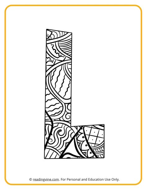 Letter L Coloring Pages