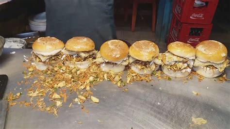 Chicken Burger Lahori Burger Chicken Burgers Street Food In