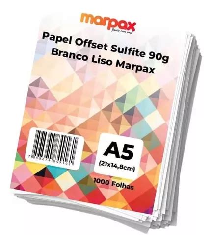 Kit Papel Offset Sulfite A G Branco Marpax Folhas Frete Gr Tis