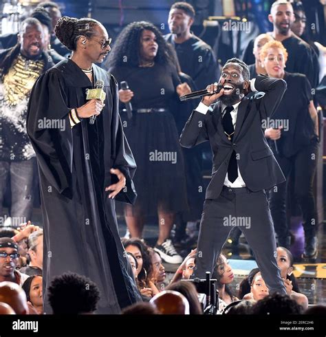 LOS ANGELES - JUNE 24: Snoop Dogg performs on the 2018 BET Awards at ...