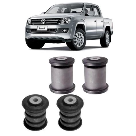 Kit 4 Buchas Feixe De Molas Traseira Dianteira Amarok 10 Solupe