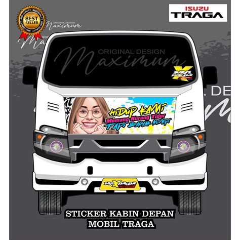 Jual Sticker Kabin Depan Isuzu Traga Sticker Kabin Depan Isuzu Traga