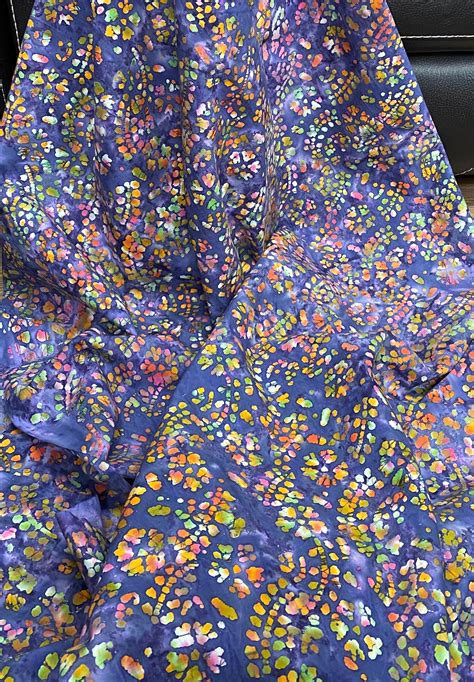 Freedom Fabric Multicoloured Batik Tye And Dye Print 100 Etsy