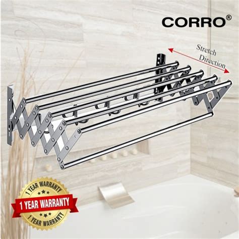 High Quality Stainless Steel Foldable Towel Rack Sus304 Drying Rack Wall Mounted