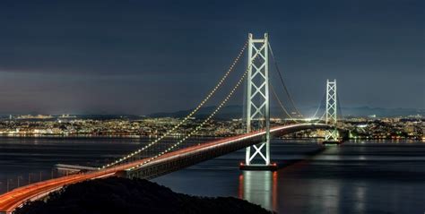 4K 5K 6K 7K Akashi Kaikyo Bridge Akashi Strait Japan Bridges