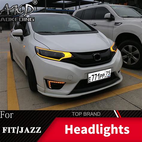 Head Lamp For Honda Fit Jazz Gk5 2014 2018 Headlights Fog Lights