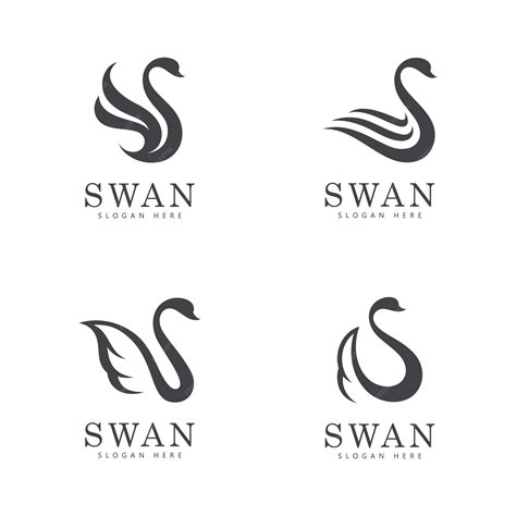 Premium Vector Swan Logo Vector Abstract Minimalist Logo Icon Swan