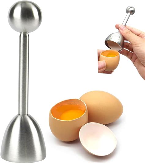 Egg Topper Soft Hard Boiled Egg Cracker Topper Stainless Steel Shell