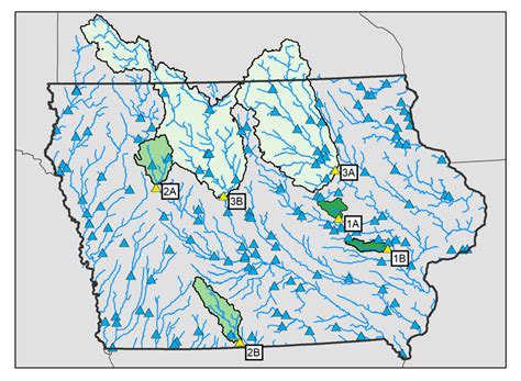 Location Of The 147 Peak Flow Gauges Triangles Used To Delineate The