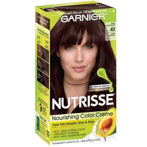 Garnier Nutrisse Nourishing Color Cream - #40 Dark Chocolate Brown ...