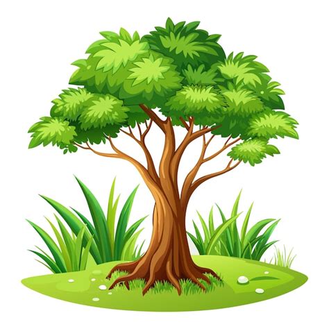 Premium Vector Tree 2d Animation Style Vector Design