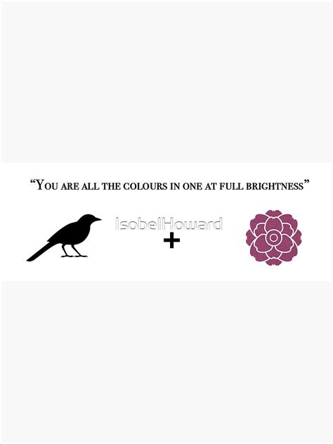 "All The Bright Places - Finch & Violet w/ quote " Sticker for Sale by ...