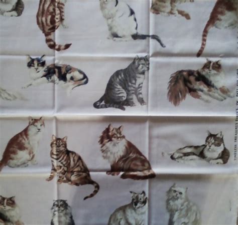 Timeless Treasures Cats Applique Quilt Block Center Fat Quarter Fq Fabric