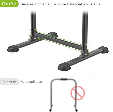 SELEWARE Heavy Duty Dip Bar Sturdy Dip Station With Adjustable Height