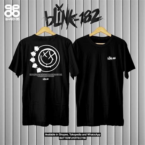 Kaos Band Blink Logo Kaos Musik Kaos Pop Kaos Rock Kaos Vintage