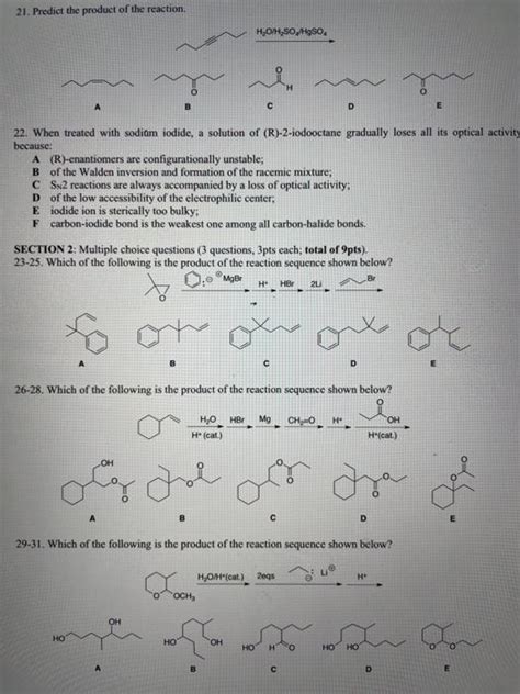 Solved Predict The Product Of The Reaction Hoh So Hso Chegg