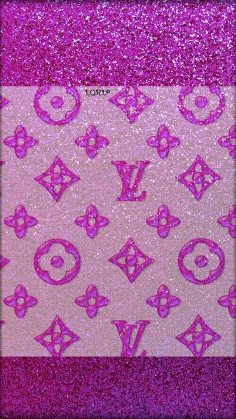 Aesthetic Glitter Louis Vuitton Wallpaper Pink