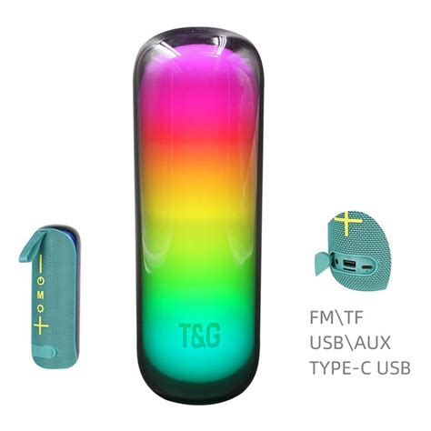 T G Tg Mini Portable Bluetooth Speaker Rgb Light Wireless Music