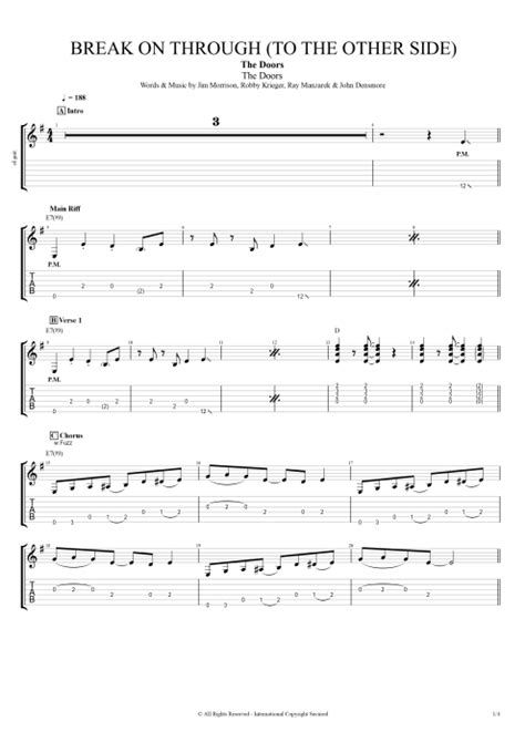 Break On Through To The Other Side Tab By The Doors Guitar Pro Guitar Bass And Backing