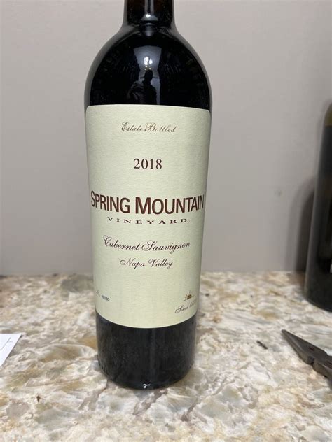 2018 Spring Mountain Vineyard Cabernet Sauvignon Usa California Napa