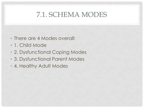 Lecture Schema Therapy Overview Early Maladaptive Schemas Ppt