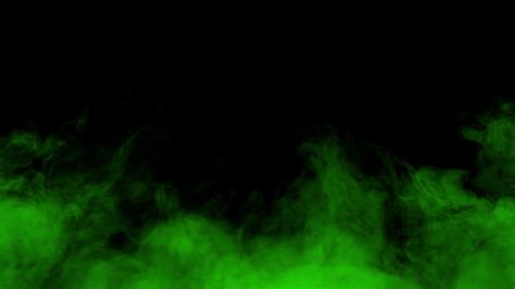 Green Smoke Effect Animation On Black Background Toxic Smoke Effect