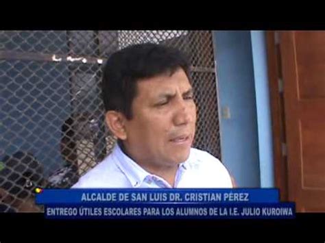 Alcalde De San Luis Dr Cristian P Rez Entrego Tiles Escolares Para Los