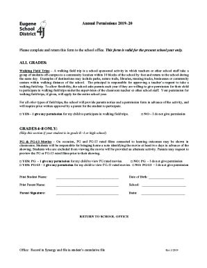 Fillable Online Walking Field Trips Permission Form Fax Email Print