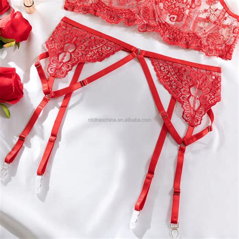 Chuangerm Oem 2023 Hot Sale Sexy Lingerie Femme Embroidery Mesh Lace