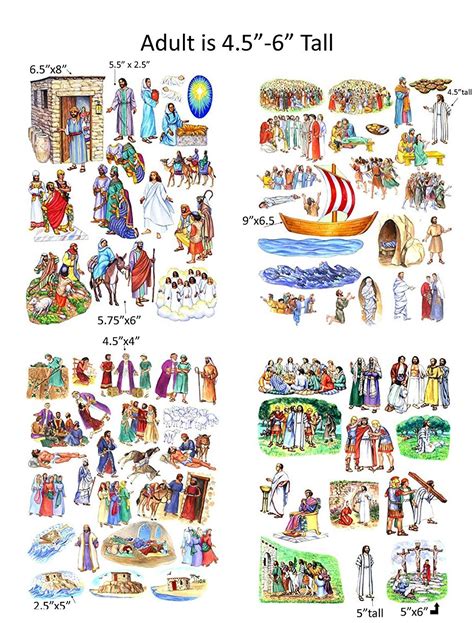 Story Life Of Jesus Bible Stories Felt Figures For Flannel Board