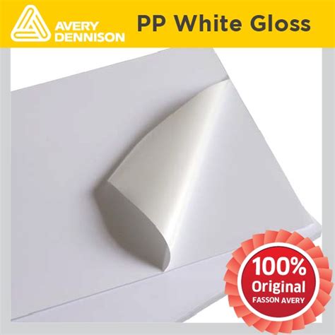 Sticker Fasson Pp White Gloss 100pcs A4 Label A3 Sticker Glossy