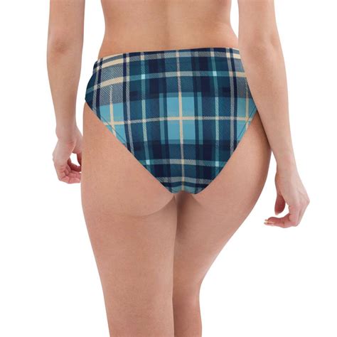 Tartan Recycled High Waisted Bikini Bottom Army Of The Tread