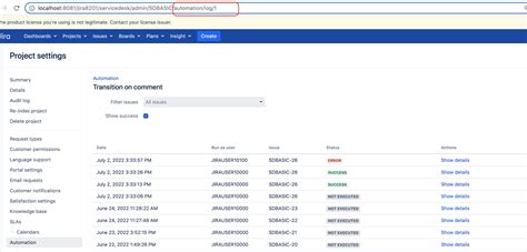 Jira Service Management Automation Rules Fail With The Error Status And