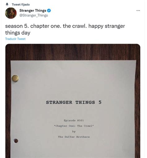 Stranger Things Con Una Foto Los Hermanos Duffer Revelaron El Nombre Del Primer Capítulo De La