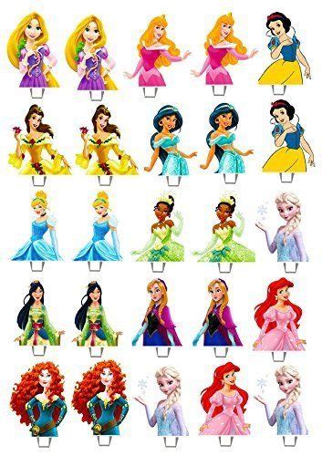 Muffin Deko Disney Princess Stk Esspapier Princess Cupcake