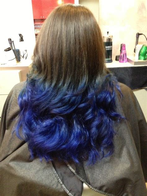 Dipped Blue Ends Tips Hair Ideas Pinterest Dips And Blue Hair