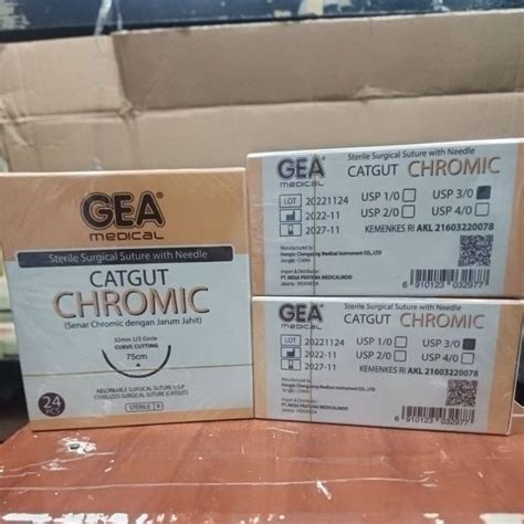 Jual Catgut Chromic Plus Jarum Gea Isi Pcs Shopee Indonesia