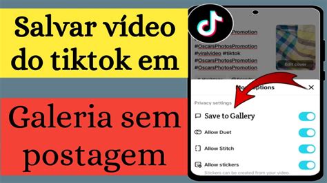 Como salvar rascunhos do TikTok na galeria sem postar Salve vídeos do