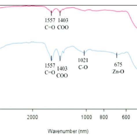 Ftir Spectra Of A Zno Nps At 4 Hours And 60 °c And B Zno Nps At 4