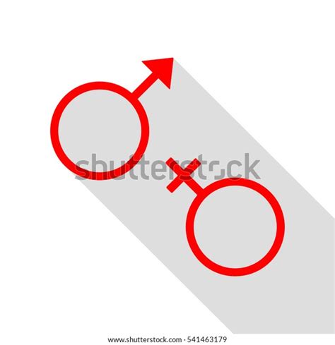 Sex Symbol Sign Red Icon Flat Stock Vector Royalty Free Shutterstock