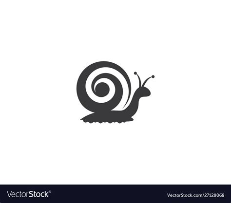 Snail Logo Template Icon Royalty Free Vector Image