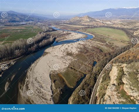 Aerial View Of Struma River Bulgaria Stock Photo Image Of Landscape