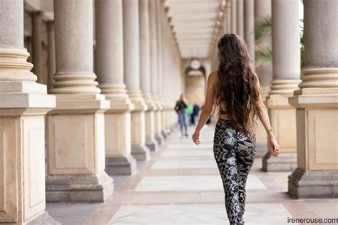 Brunette Sweetie Irene Rouse Showing Her Flexible Body In Prague Photos