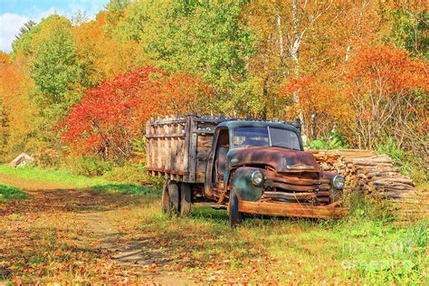 Old Farm Truck Fall Foliage Vermont Photograph By Edward Fielding Pixels