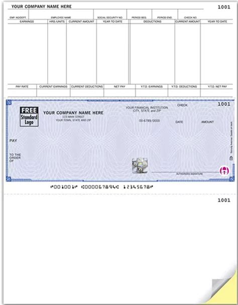 High Security Laser Payroll Middle Check